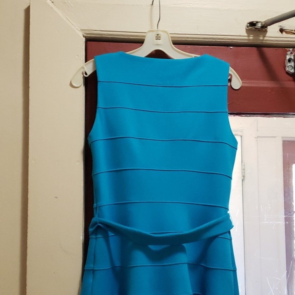 CALVIN KLEIN BLUE SLEEVELESS DRESS SIZE 6 - Picture 4 of 8